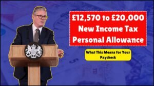 New Income Tax Personal Allowance from £12,570 to £20,000